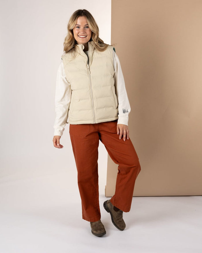 Myka -Womens Reversible Gilet Blue/Cream