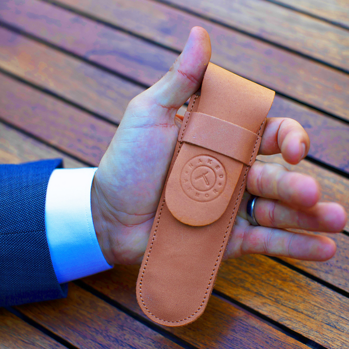 Naked Armor Morholt Shavette Mahogany Wood Stainless Steel Shoulder and Tang.