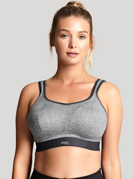 Non Wired Sports Bra Charcoal - Intimate Whispers