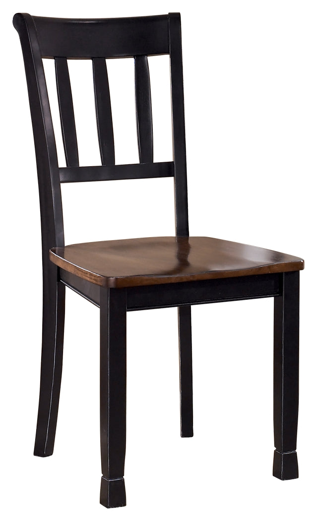 Owingsville D580-02 BlackBrown Dining Room Side Chair 2CN