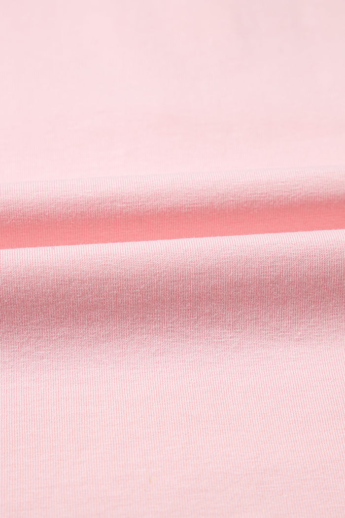 Pink Colourblock Long Sleeve Buttons Henley Top - Tops/Long Tops