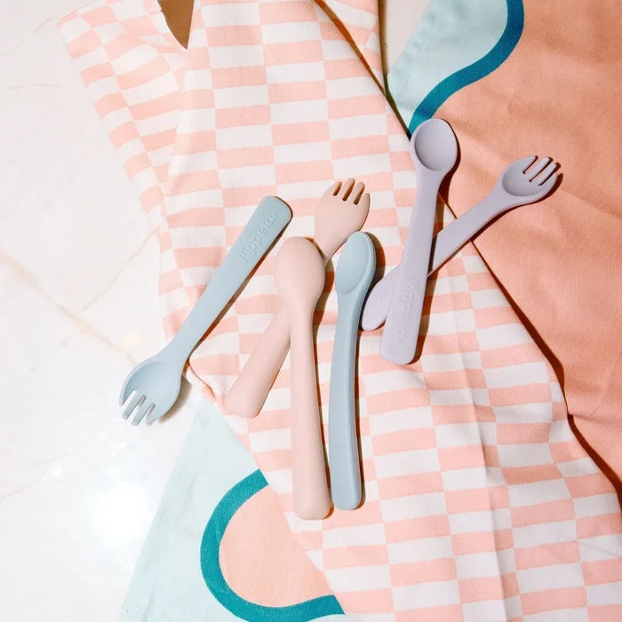 Pippeta Silicone Spoon & Fork - Sea Salt - ebebek - Black Friday