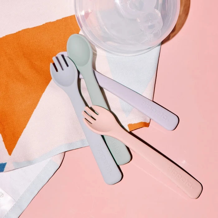Pippeta Silicone Spoon & Fork - Sea Salt - ebebek - Black Friday