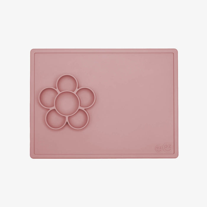 The Play Mat in Blush by ezpz / Large Silicone Craft Plate that Suctions to the Table #color_blush