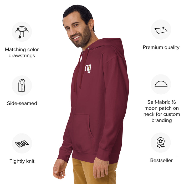 Pull à capuche CR7 Cristiano Ronaldo bordeaux – logo football