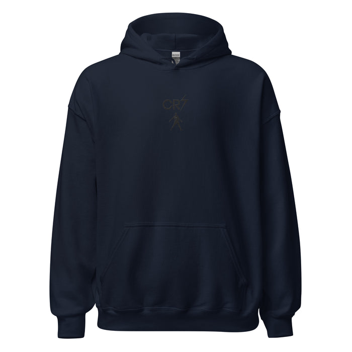 Pull à capuche CR7 Cristiano Ronaldo bleu marine face – broderie CR7