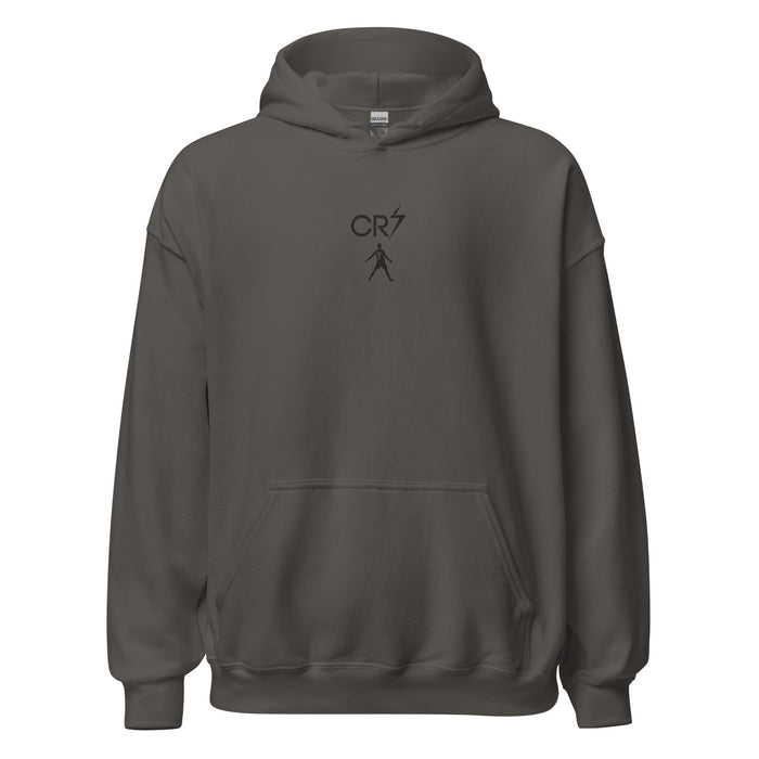 Pull à capuche CR7 Cristiano Ronaldo anthracite face – broderie CR7