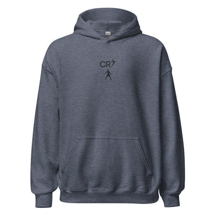 Pull à capuche CR7 Cristiano Ronaldo bleu marine sport face – broderie
