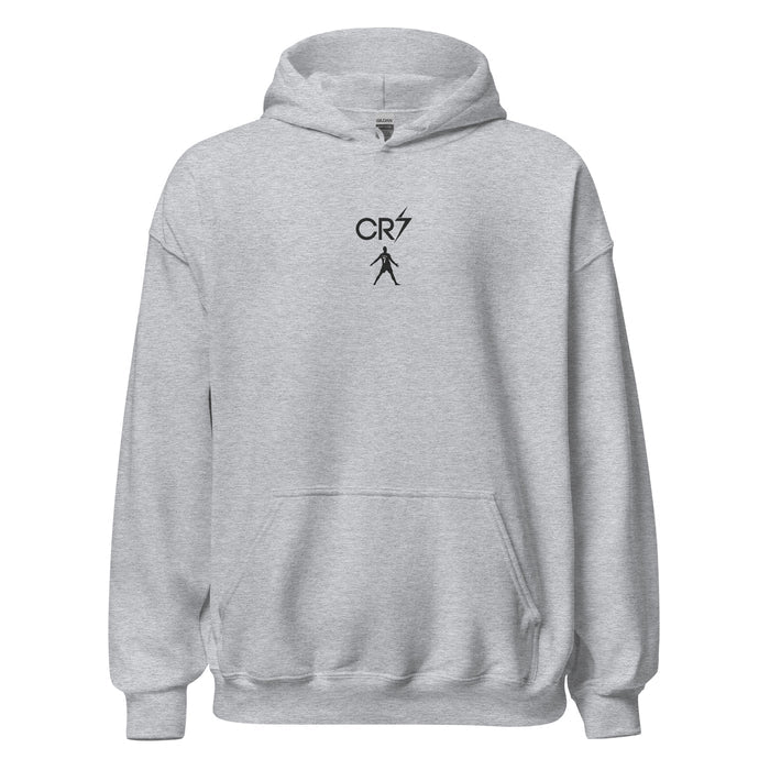 Pull à capuche CR7 Cristiano Ronaldo gris sport face – broderie CR7