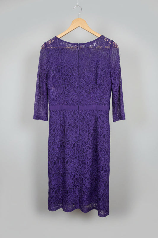 Purple lace dress by Jaeger  size 12
