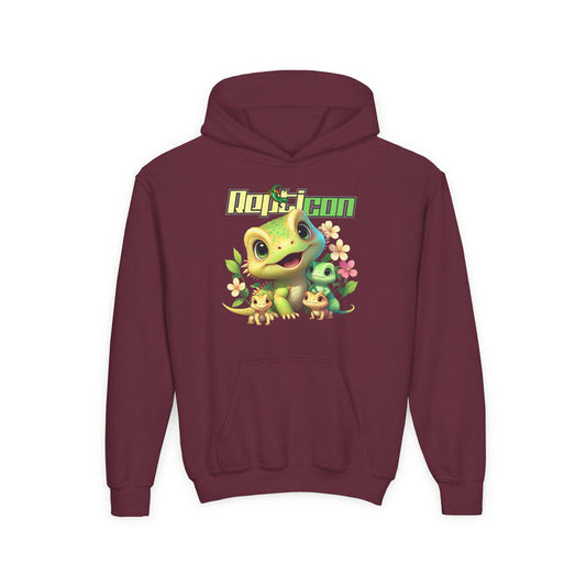 Repticon Youth Heavy Blend Hooded Sweatshirt w/ Lizards