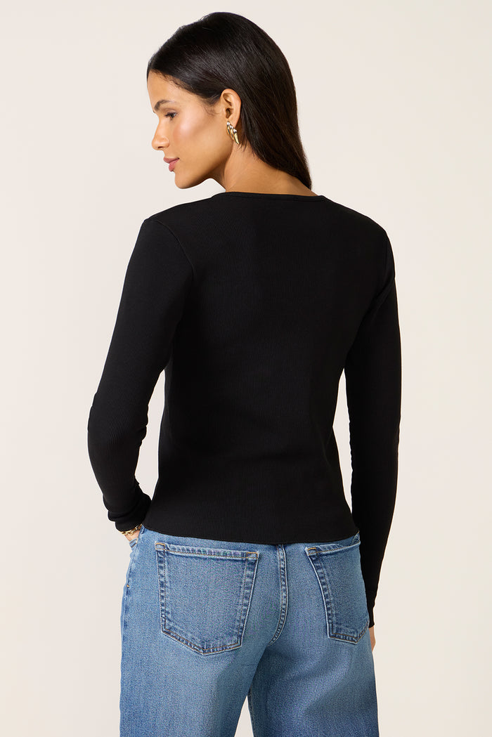 Ribbed Button Up Top