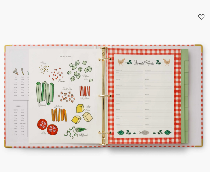 Rifle Paper Recipe Binder