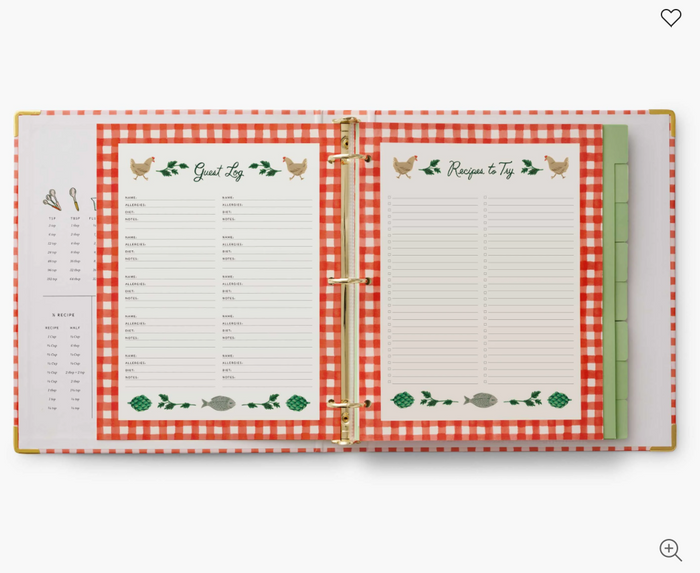 Rifle Paper Recipe Binder