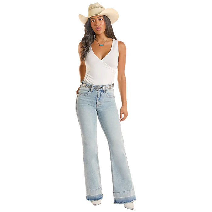 Rock & Roll Denim Women's Released Hem Trouser Jeans