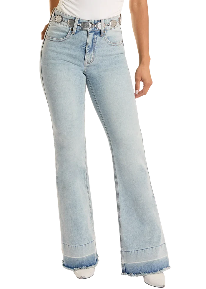 Rock & Roll Denim Women's Released Hem Trouser Jeans