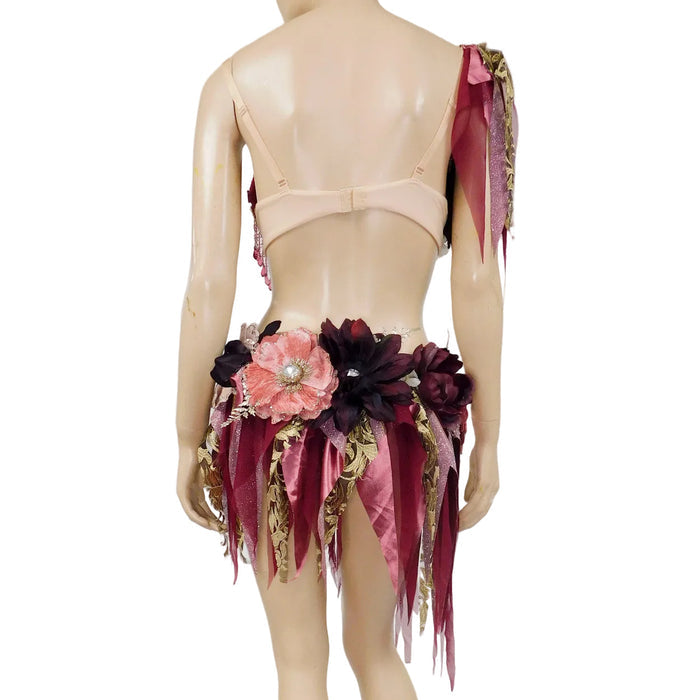 Rose Red and Pink Fairy Bra and Skirt Halloween Costume