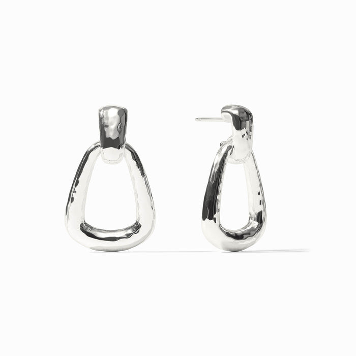 Sahara Demi Doorknocker Earring Silver OS