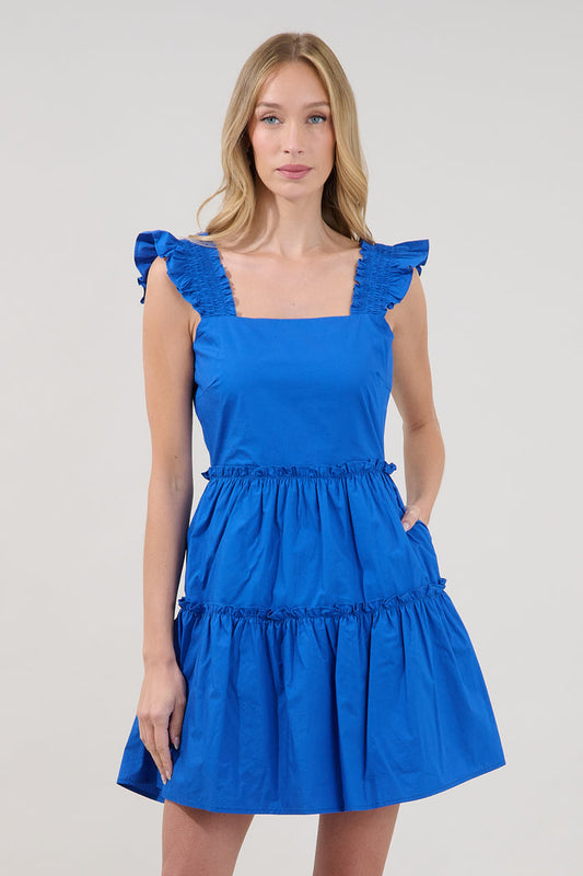 Sandra Ruffle Tiered Mini Dress