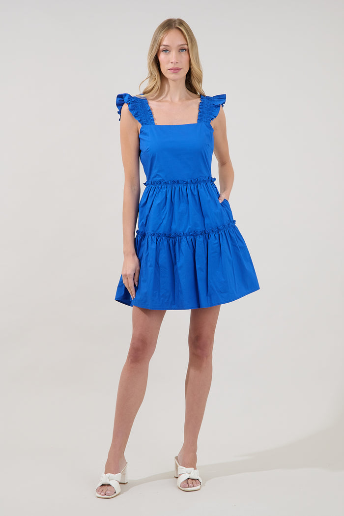 Sandra Ruffle Tiered Mini Dress