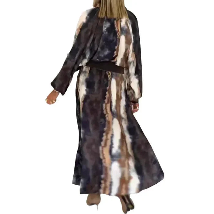 Selma - Robe Longue Élégante Tie & Dye