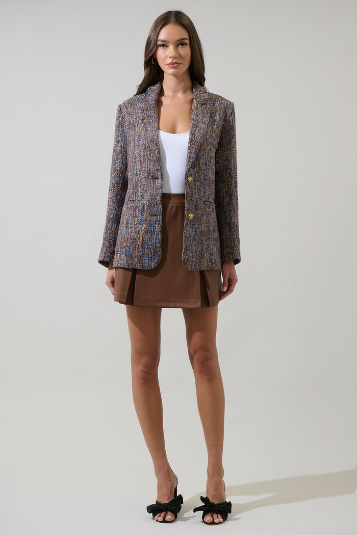 Serah Margaret Tweed Oversized Blazer