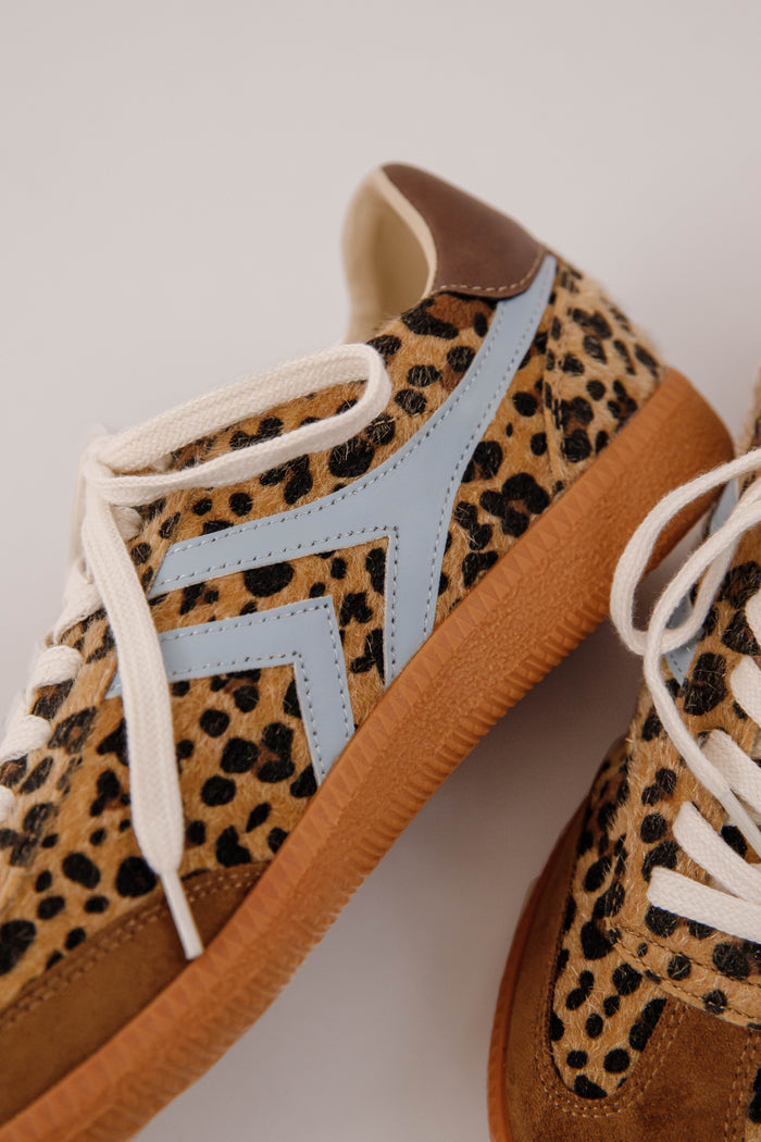 Leopard Print Comfortable Sneakers- Women's Leopard Print Tennis Shoe- Miim Xena Sneaker