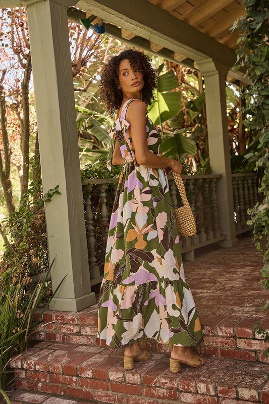 Silda Smocked Maxi Dress Passion Floral