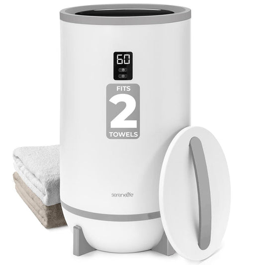 Single Touch Towel & Blanket Warmer With Fragrant Disc Holder And Led Ring (Gray)