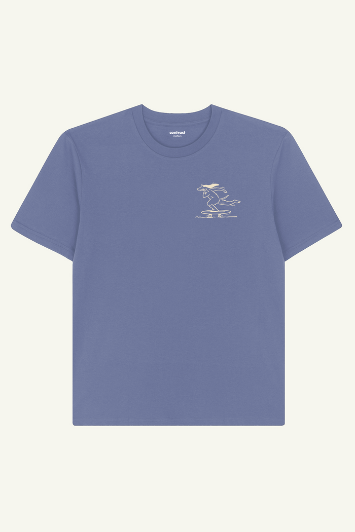 Skate Rider Graphic T-Shirt – Blue Grey