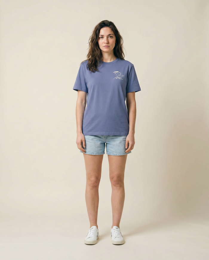 Skate Rider Graphic T-Shirt – Blue Grey