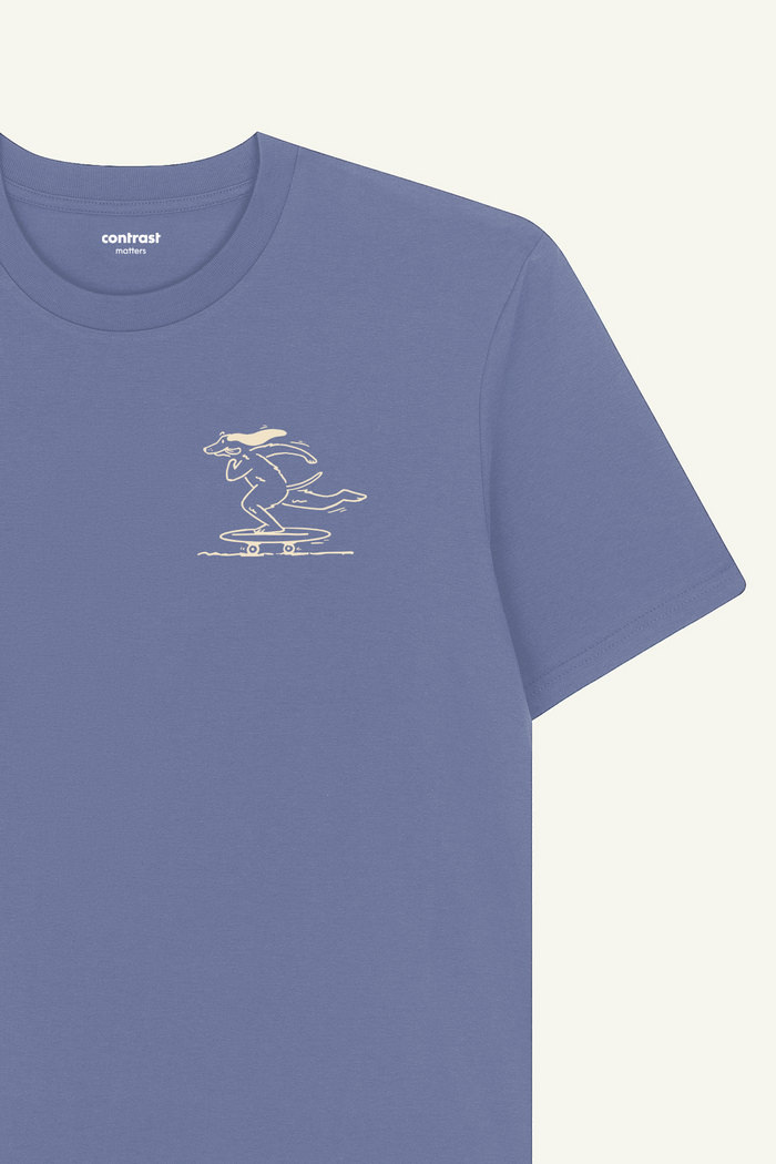 Skate Rider Graphic T-Shirt – Blue Grey