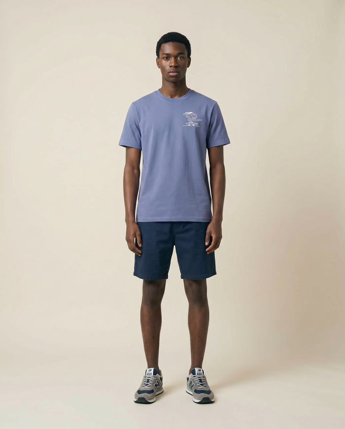 Skate Rider Graphic T-Shirt – Blue Grey