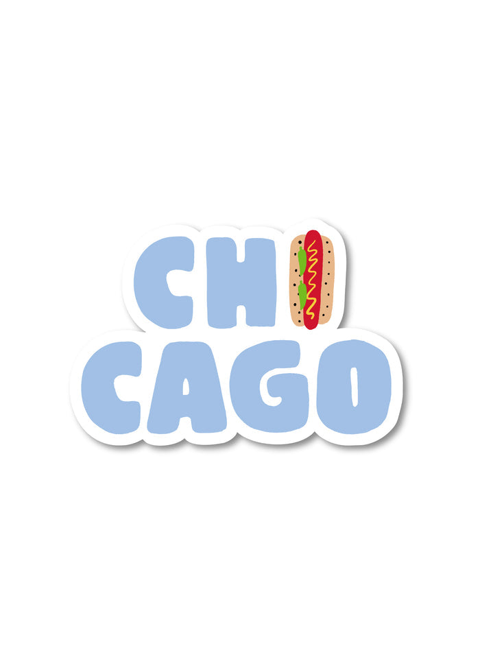 Stacked Chicago Dog Sticker