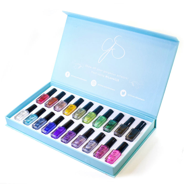 Stamping Polish Kit - Metallic Shimmer - 20 polishes