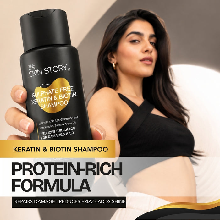 Sulphate Free Keratin & Biotin Shampoo – Repairs Damaged Hair