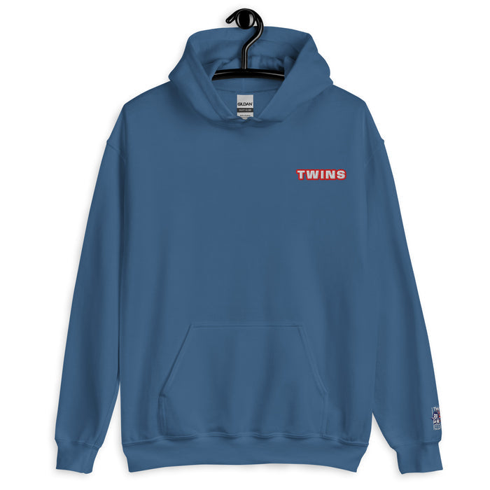 Sweat à capuche Twins Urban Style bleu indigo face - broderie Twins