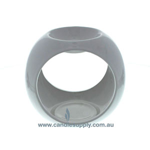 Tealight Burner - Splash - Ceramic - White Gloss - Round