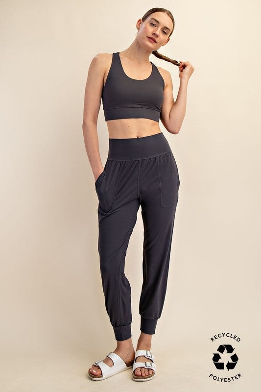The Luxe Lounge Joggers - Charcoal / S