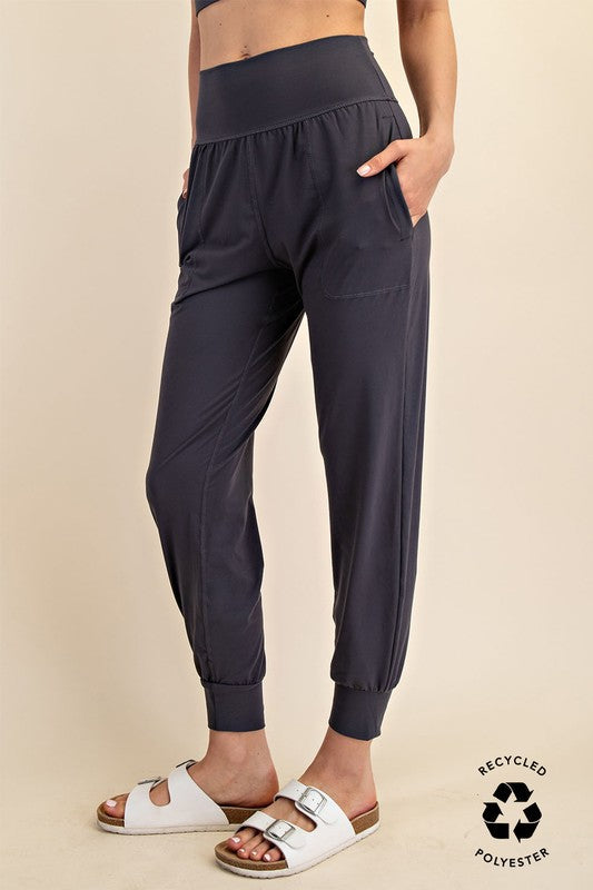 The Luxe Lounge Joggers - Charcoal / M