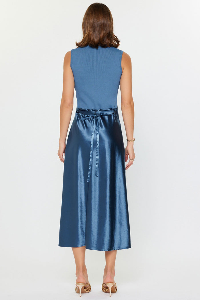 The Perfect Metallic Front Midi Knit Dress