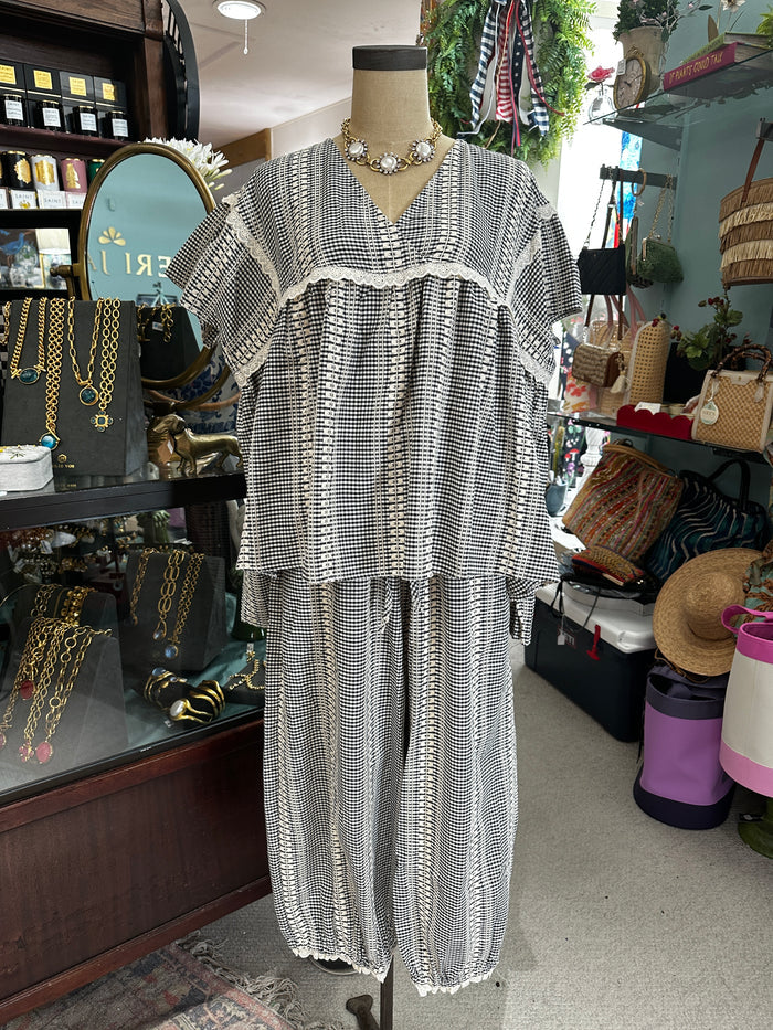 TOP GINGHAM OVERSIZED
