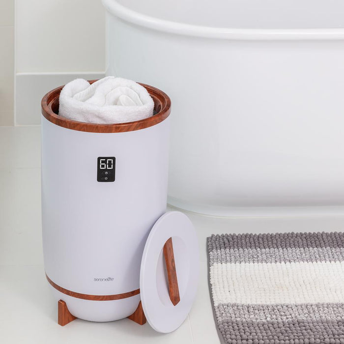 Towel Warmer with Timer & Auto Shut-Off, Holds 2 Towels, Cherry