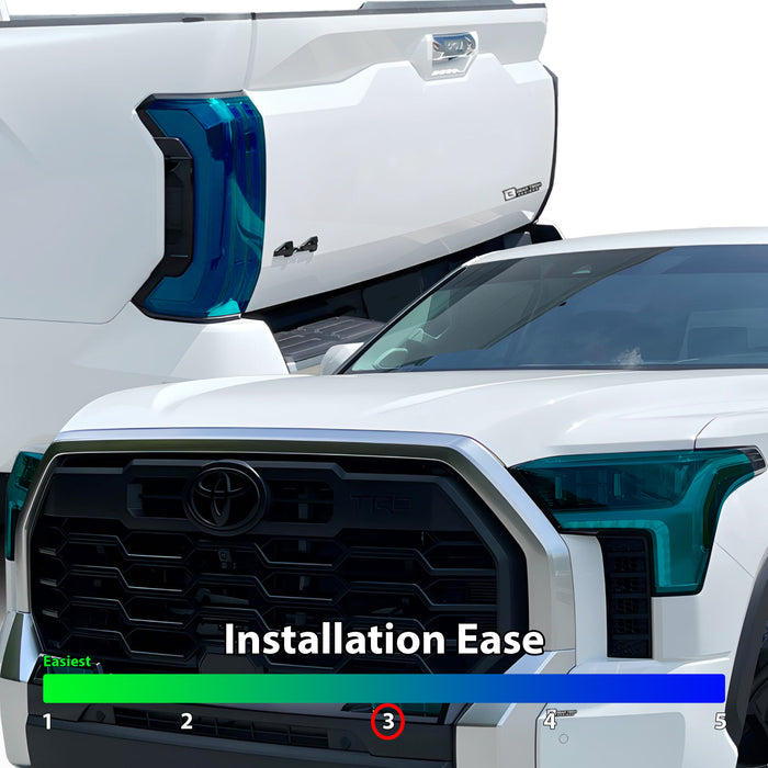 Full Headlight Taillight Precut Smoked PPF Tint Kit Film Overlay Fits Toyota Tundra 2022 - 2025 - Bogar Tech Designs