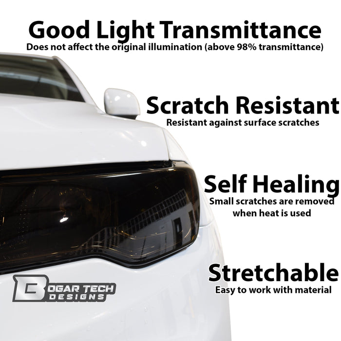 Full Headlight Taillight Precut Smoked PPF Tint Kit Film Overlay Fits Toyota Tundra 2022 - 2025 - Bogar Tech Designs