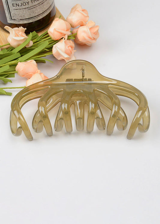 Transparent French Claw Clip - Light Grey