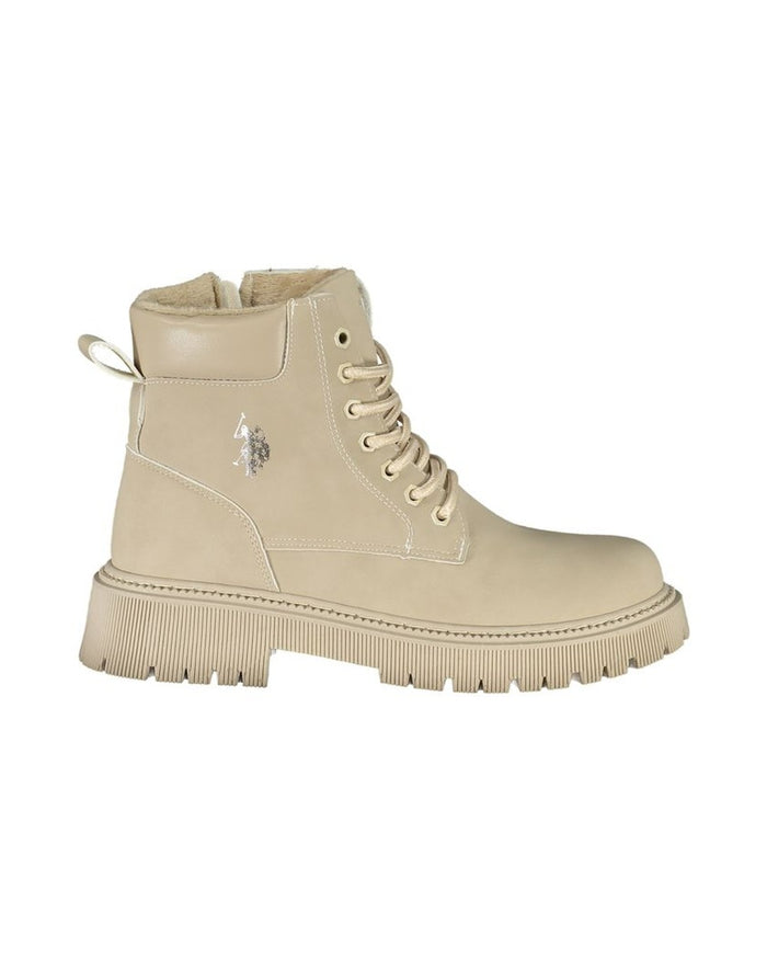 U.S. POLO ASSN. Beige Polyurethane Women Boot