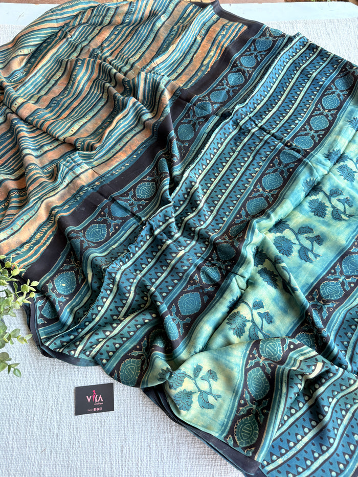 Vanaspati printed modal silk saree