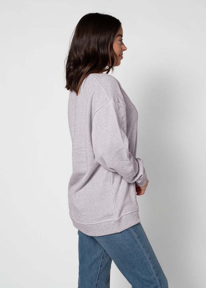 Virginia Tech Hokies Women's Merlot Warm Up Crew Sweatshirt