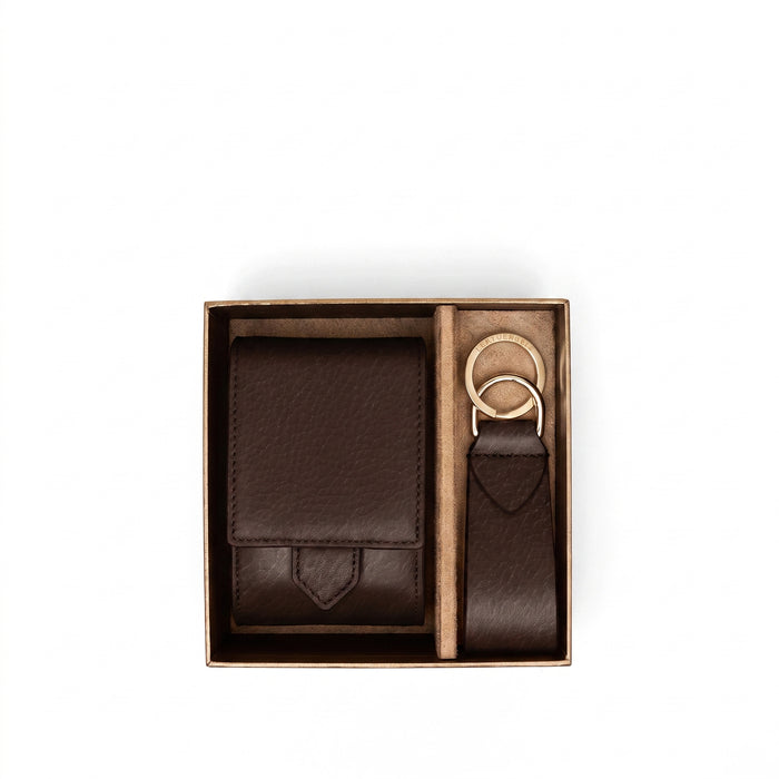 Watch + Key Gift Set Brown